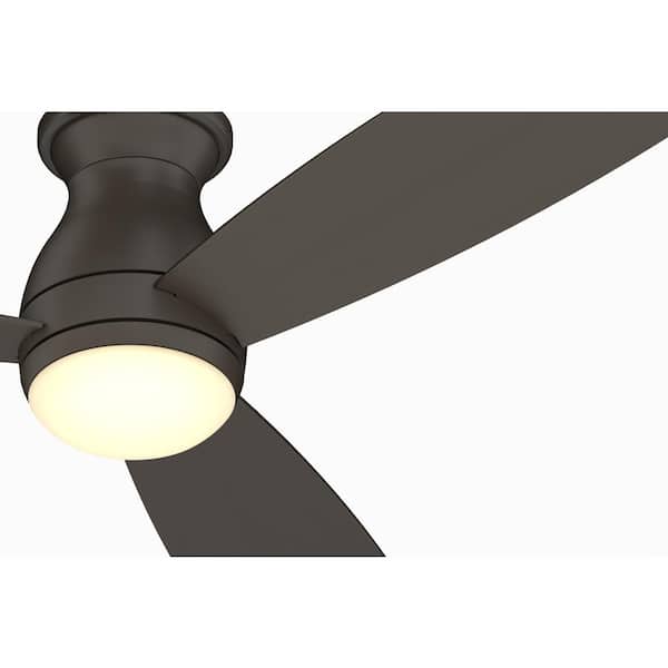 FANIMATION - Hugh 52 in. Integrated LED Indoor/Outdoor Black Ceiling Fan with Light Kit and Remote Control
