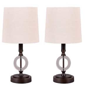 Cory Martin 16.5 in. Oil Rubbed Bronze Table Lamp with USB Port (2-Pack)