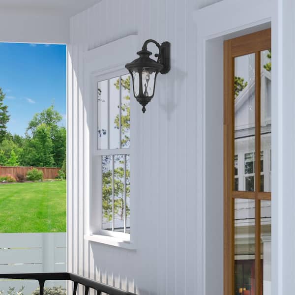Oxford 1 Light Textured Black Outdoor Wall Sconce