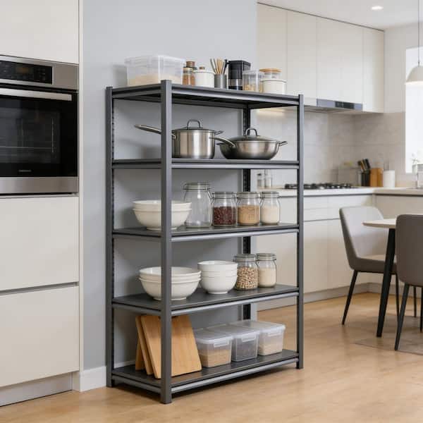 39.37 in. W x 71.2 in. H Shed Shelving 5-Tier Adjustable Storage