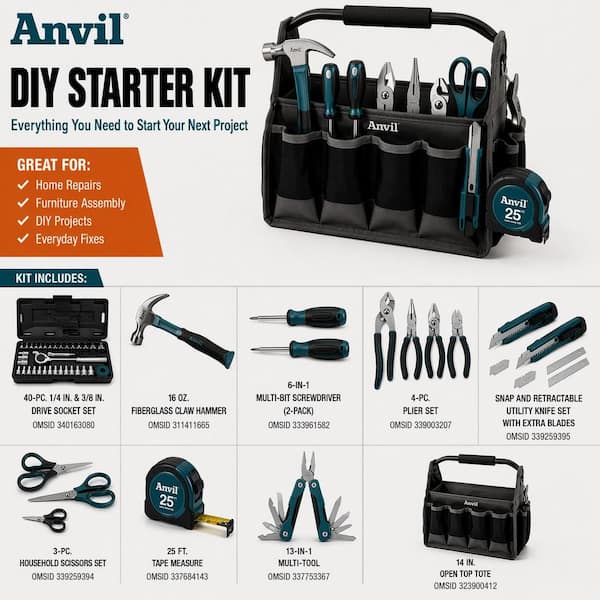 Anvil 14 in. Open Top Tote ANV70014-TH - The Home Depot