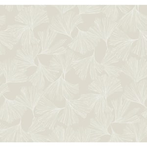 Gingko Toss Cream Matte Paper Non-Pasted Wallpaper