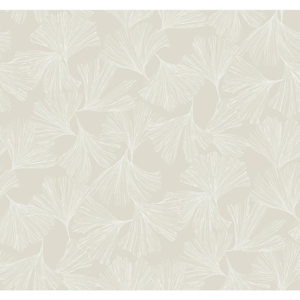 Antonina Vella Gingko Toss Cream Matte Paper Non-Pasted Wallpaper