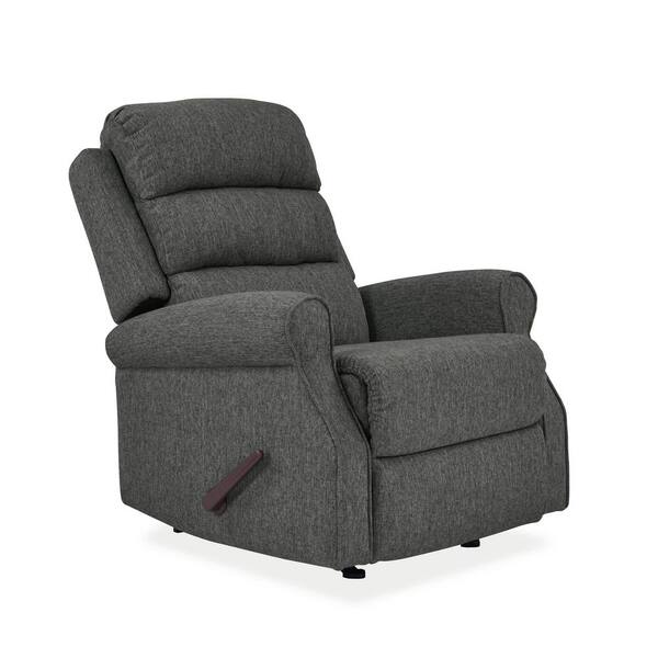 grey cloth recliner chair