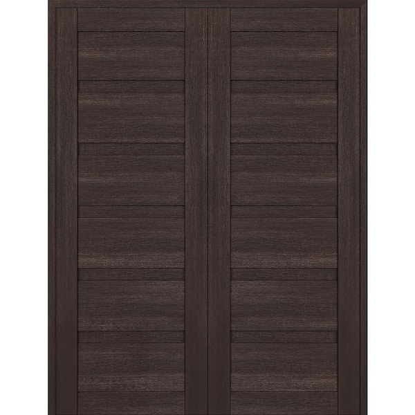 Belldinni Louver 72 in. x 83.25 in. Both Active Veralinga Oak Wood Composite Double Prehung Interior Door