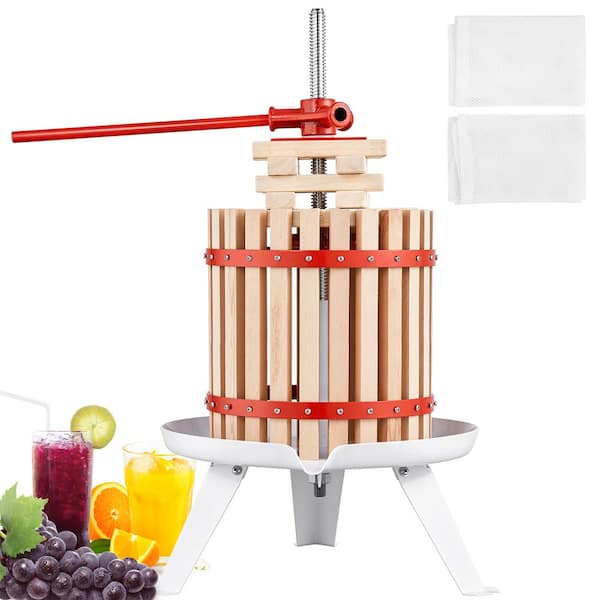 VEVOR Fruit Wine Press 1.3 Gal. Cast Iron Manual Grape Presser with  Stainless Steel Hollow Basket T-Handle 0.1 in. Thick Plate  BXGGJYZJBDD5LTQBZV0 - The Home Depot
