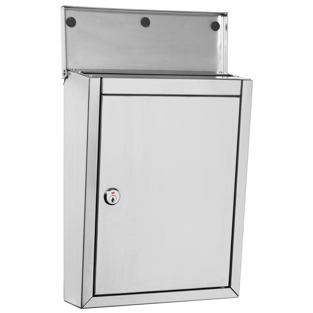 Stainless Steel Locking Wall Mount Mailbox with Cam Lock