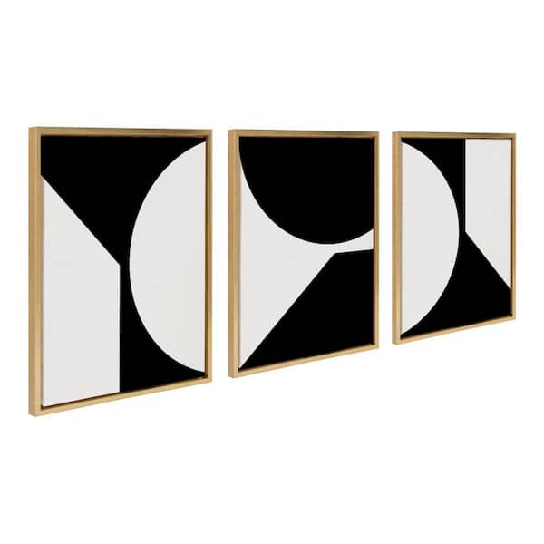 Kate and Laurel Sylvie Minimal Max Mod Set by the Creative Bunch Studio 3-Piece Framed Art Print 24 in. x 18 in.