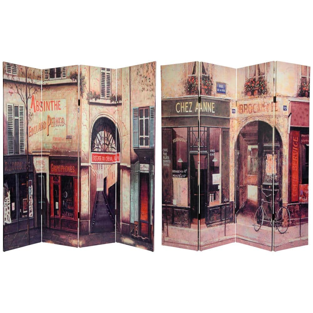 Oriental Furniture 6 ft. Printed 4-Panel Room Divider CAN-CAFE1 - The ...