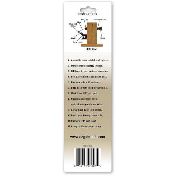 Black Plastic Gate Latch Pull