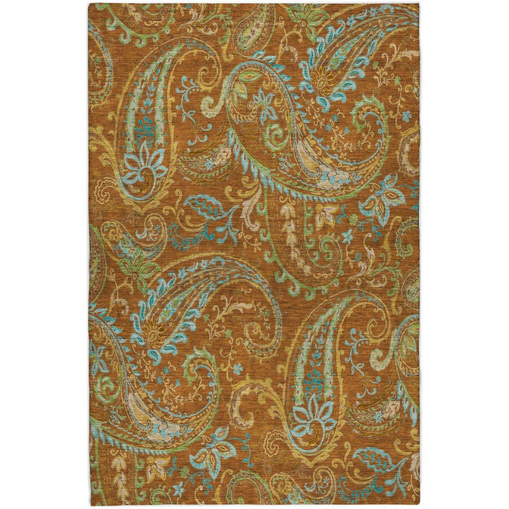 Dream Shag Premium Machine Washable Abstract ADS533 Paprika 8 ft. x 10 ft. Area Rug price history on PriceWatchPro