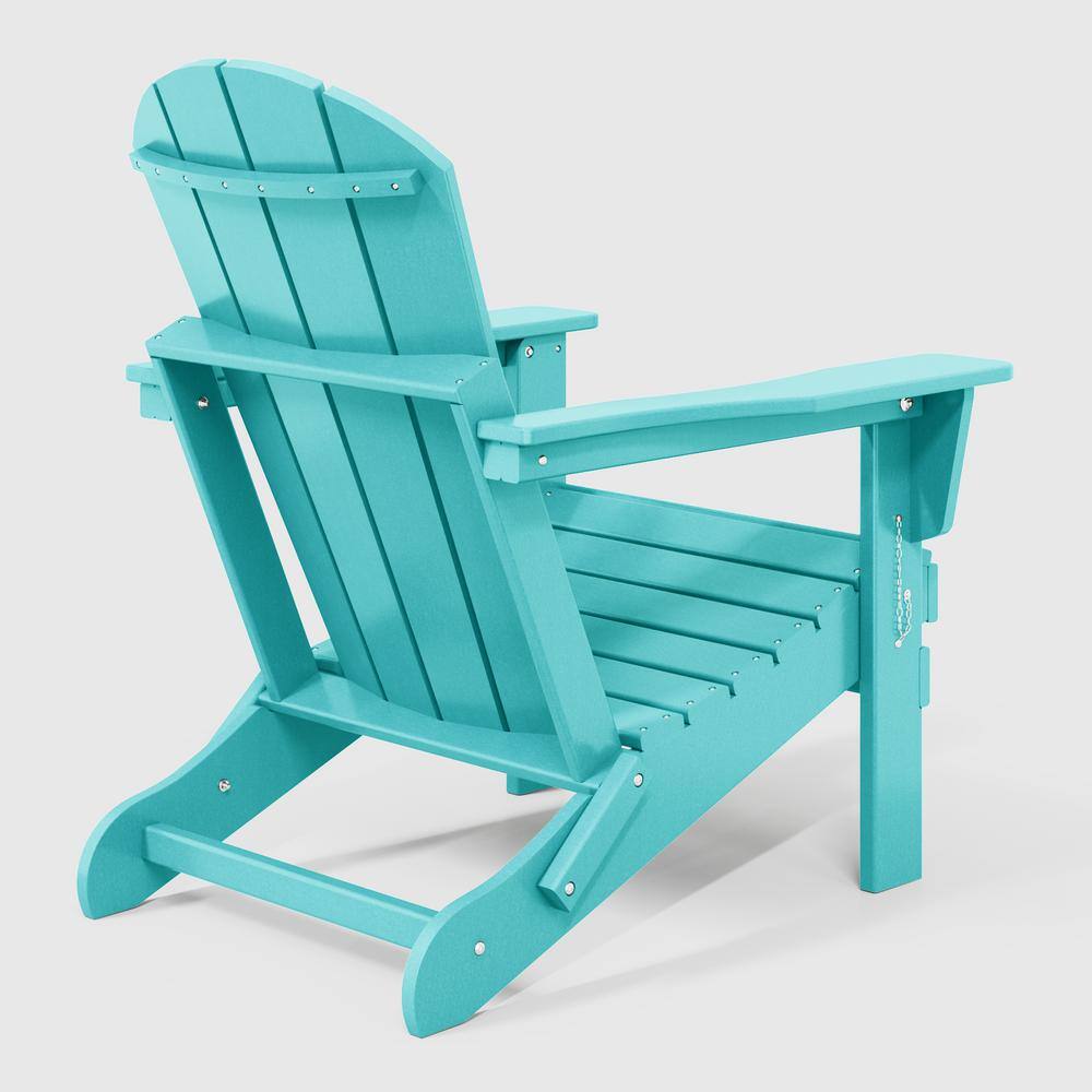 Turquoise Poly Adirondack Chair with Square Arms