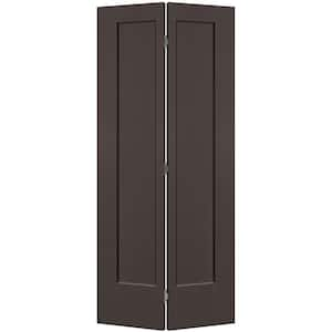 36 in. x 80 in. 1-Panel Lincoln Park Hollow Core Willow Wood Molded Composite Bi-Fold Door