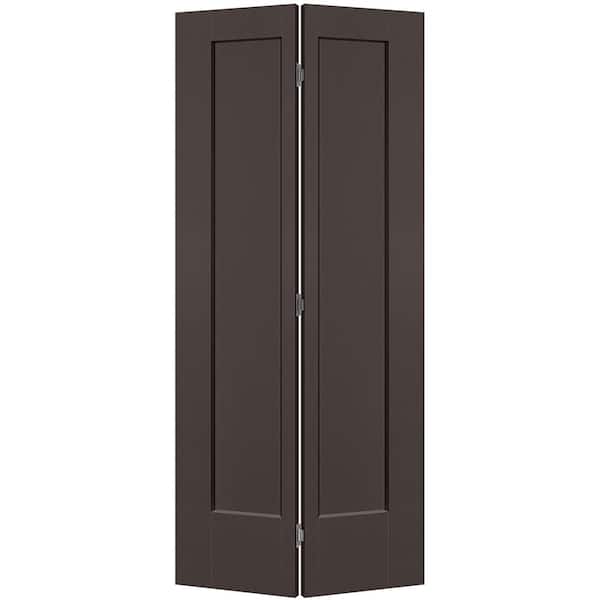 Masonite 36 in. x 80 in. 1-Panel Lincoln Park Hollow Core Willow Wood Molded Composite Bi-Fold Door