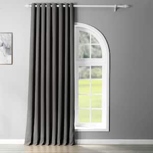 Anthracite Grey Grommet Room Darkening Curtain - 100 in. W x 108 in. L (1 Panel)