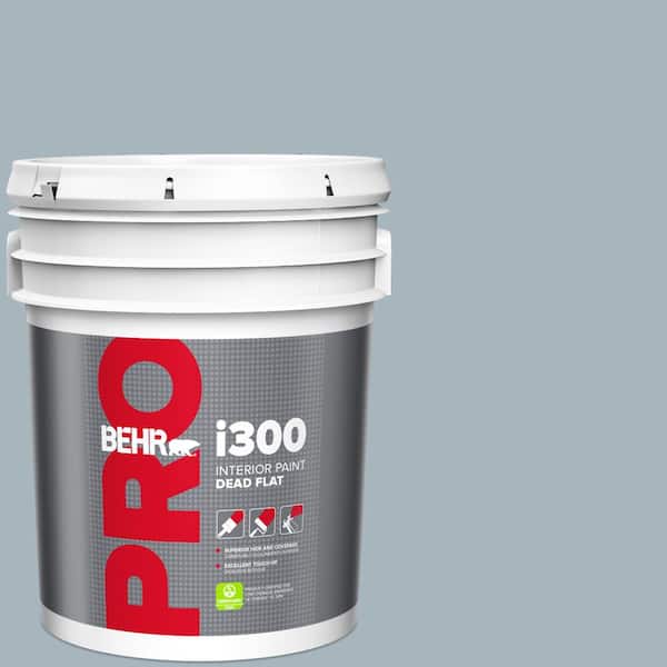 BEHR PRO 5 gal. #N480-3 Shadow Blue Dead Flat Interior Paint