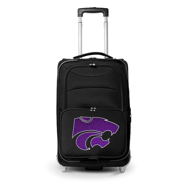 Denco NCAA Kansas State 21 in. Black Carry-On Rolling Softside Suitcase