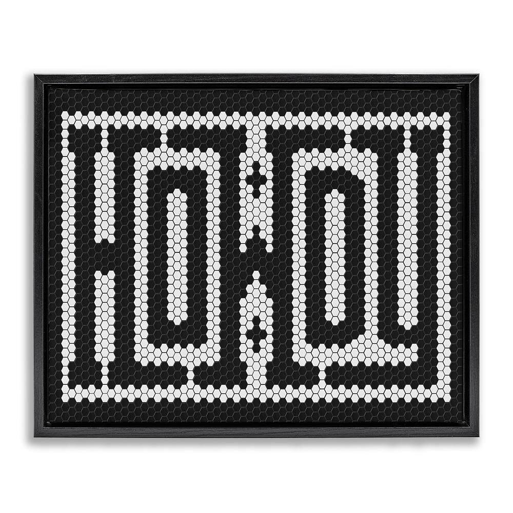 Mosaic Style Howdy in Black by Lettered and Lined 1-Piece Black Floater Frame Graphic Art Print 17 in. x 21 in. price history on PriceWatchPro