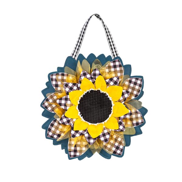 Evergreen Enterprises Sunflower with Checks Door Decor