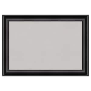 Grand Black Framed Grey Corkboard 42 in. x 30 in Bulletin Board Memo Board