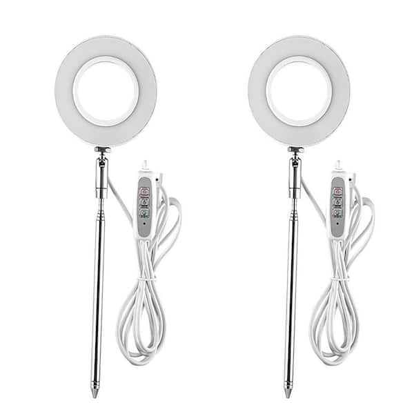 2 Pack Full Spectrum LED Grow Light Adjustable Height with Timer and Dimmable Brightness for Indoor Plants