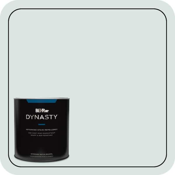 BEHR DYNASTY 1 qt. #MQ3-51 Crystalline Falls One-Coat Hide Satin Enamel Interior Stain-Blocking Paint and Primer