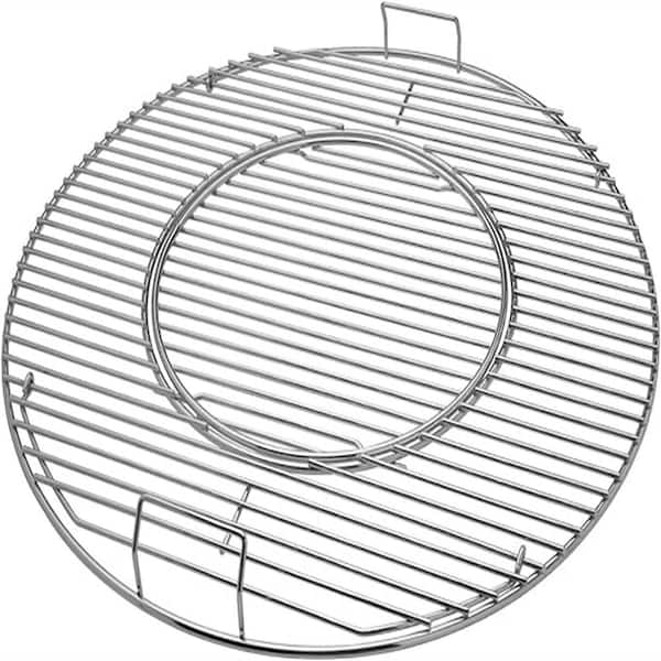 Unbranded Round Plated Steel Grill Grate for 22 in. Weber Charcoal Grill Upgraded 8835 Gourmet BBQ System Hinged Cooking Grate