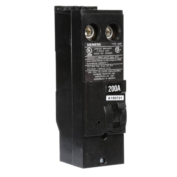 Siemens 200 Amp 2-Pole 10kA Type QN Reverse Handle Main Breaker