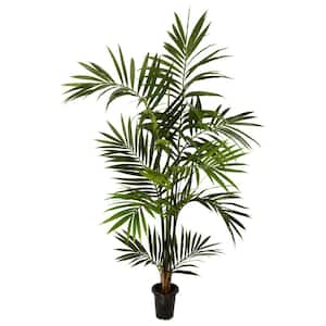6 ft. Artificial Green Kenitia Palm Silk Tree