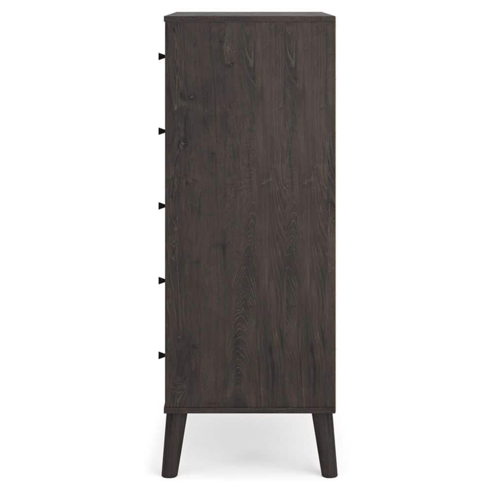 Piperton Two-Tone 5-Drawer Chest with Charcoal and Sugarberry Finish