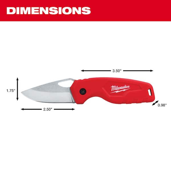 Milwaukee Compact Folding Knife with 2.5 in. Blade with Compact Jobsite Knife  Sharpener (2-Piece) 48-22-1521-48-22-1590 - The Home Depot