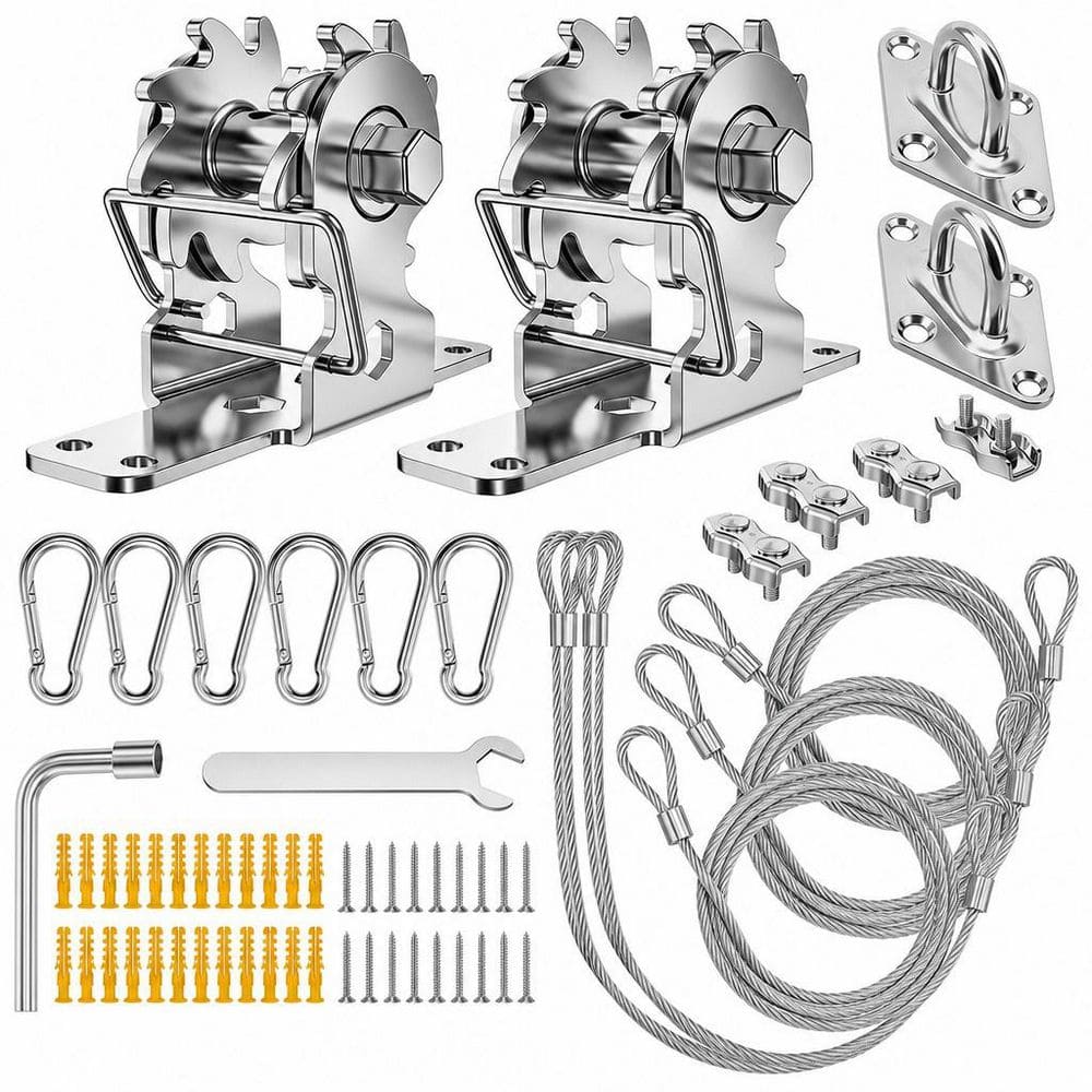 Shade Sail Hardware Kit with Ratchet Winch, Heavy Duty Stainless Steel Windproof Sun Shade Tension Kit for Canopy price history on PriceWatchPro