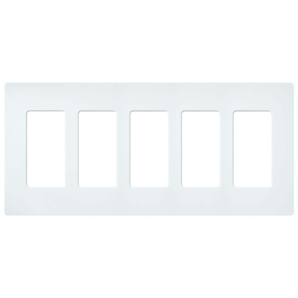 Claro 5 Gang Wall Plate for Decorator/Rocker Switches, Satin, Glacier White (SC-5-GL) (1-Pack) price history on PriceWatchPro