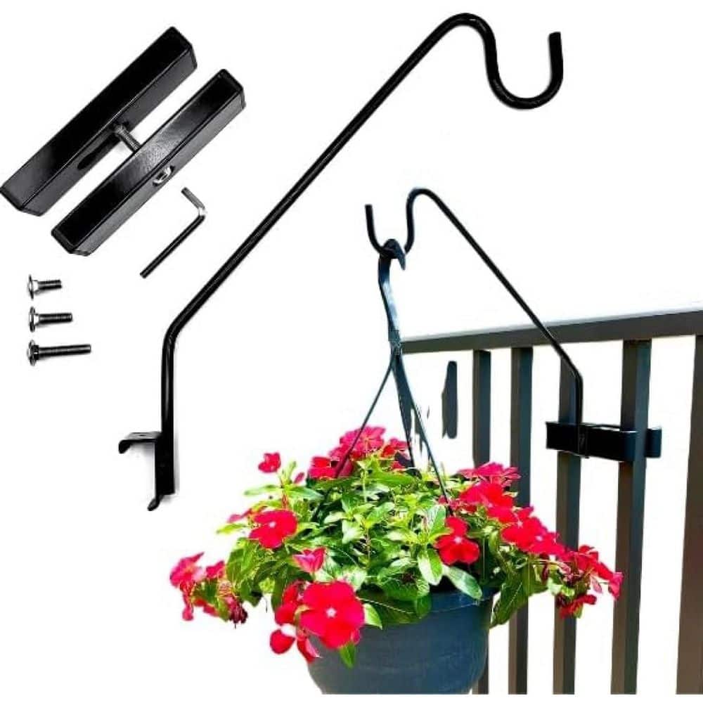 Multi Use Hook Kit for Vertical Spindled Railings 18 in. Hang Flower Basket