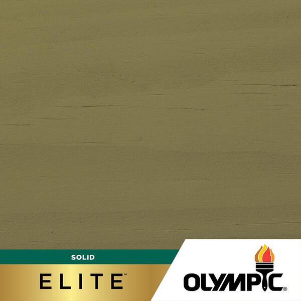 Olympic Elite 1 gal. Sage SC-1070 Solid Advanced Exterior Stain and ...