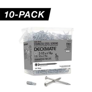Swan Secure 20lb Box Of #2 1/4" 305 Stainless Steel Trim Star Drive Deck Screws – Gray
