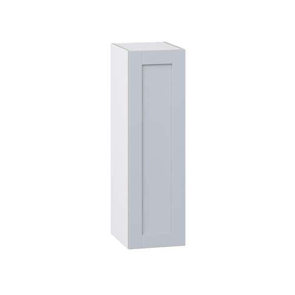 J COLLECTION Milton 12 in. W x 14 in. D x 40 in. H Assembled Shaker Wall Kitchen Cabinet in Light Gray