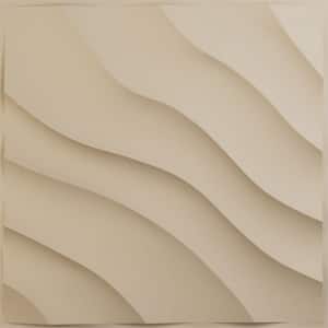 19 5/8 in. x 19 5/8 in. Modern Wave EnduraWall Decorative 3D Wall Panel, Smokey Beige (Covers 2.67 Sq. Ft.)