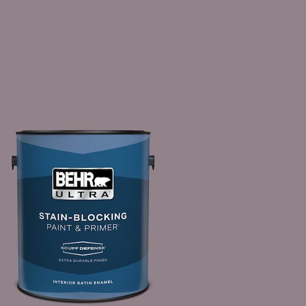 BEHR ULTRA 1 gal. #N110-4 Gothic Purple Extra Durable Satin Enamel Interior Paint & Primer