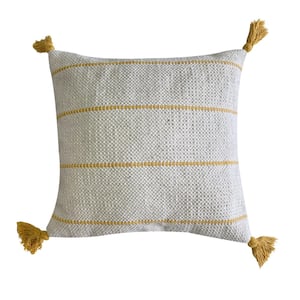 Mara Cotton Decorative Throw Pillow 18 x 18 in. Beige