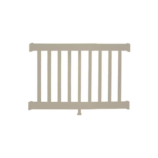 Weatherables Walton 3 ft. H x 4 ft. W Khaki Vinyl Railing Kit