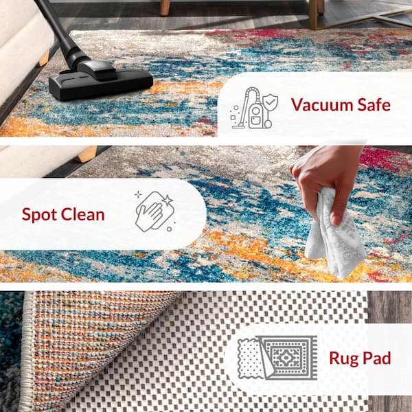 Monet Multicolor 12 ft. x 15 ft. Modern Abstract Area Rug