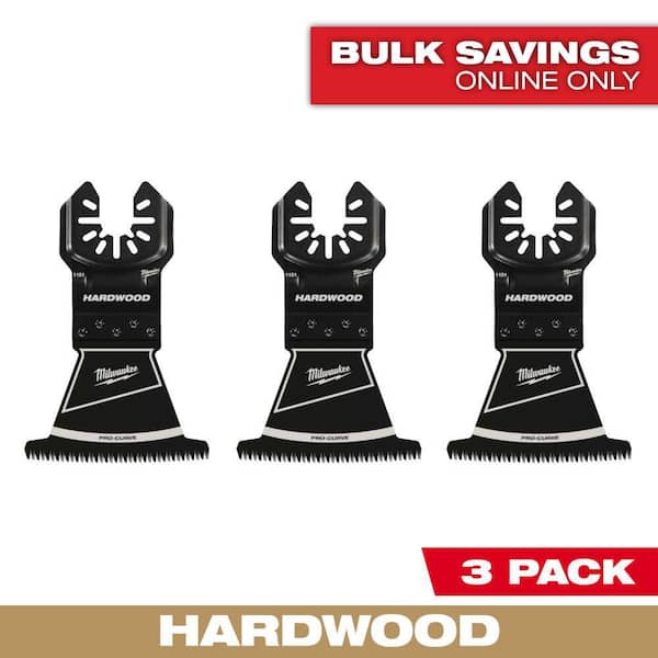 Milwaukee 2-1/2 in. High Carbon Steel Universal Fit Japanese Teeth Hardwood Cutting Multi-Tool Oscillating Blade (3-Pack)