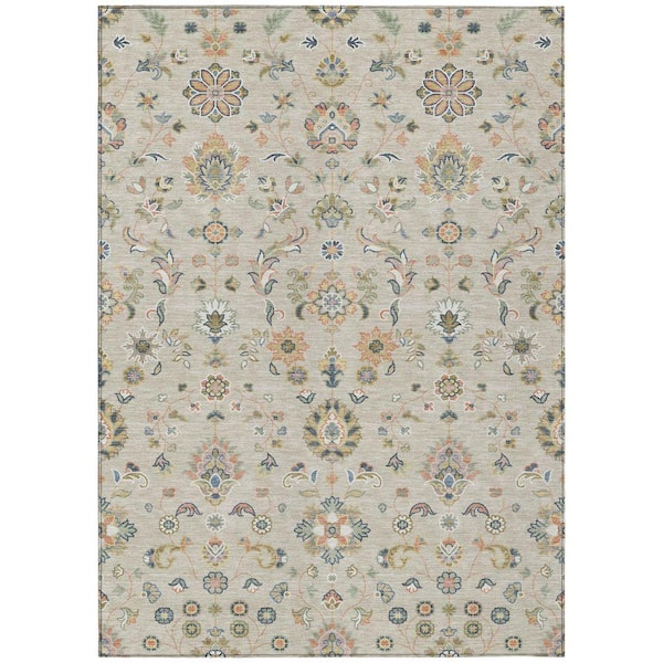 Chantille Machine Washable Indoor/Outdoor Abstract ACN2585 Beige 9 ft. x 12 ft. Area Rug
