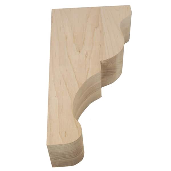 Federal Brace Lexington 6.56 in. x 3 in. x 12.75 in. Wood Maple Corbel Bar Bracket with Mounting System