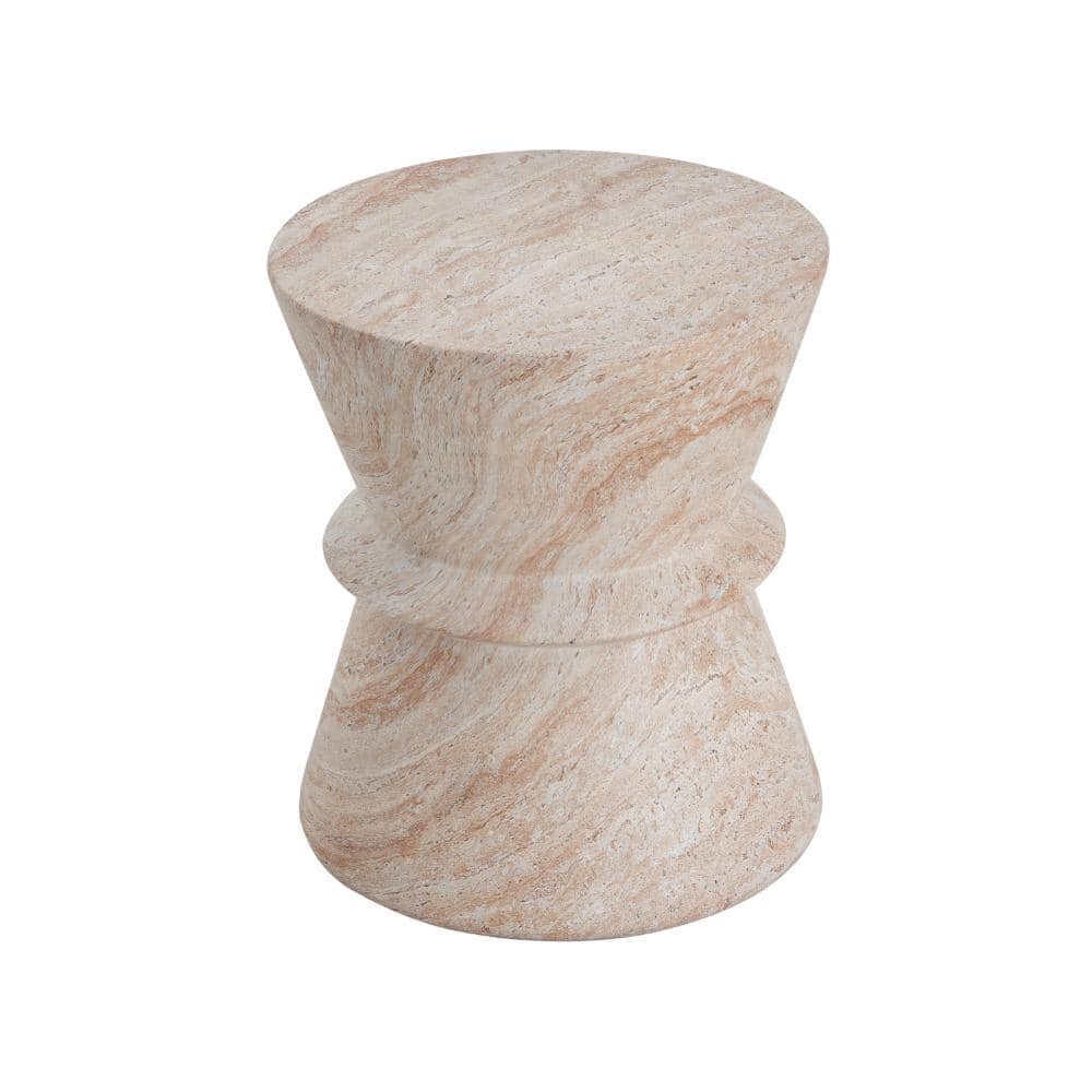 Travertine Finish Lightweight Concrete Side Table for Outdoor Use price history on PriceWatchPro