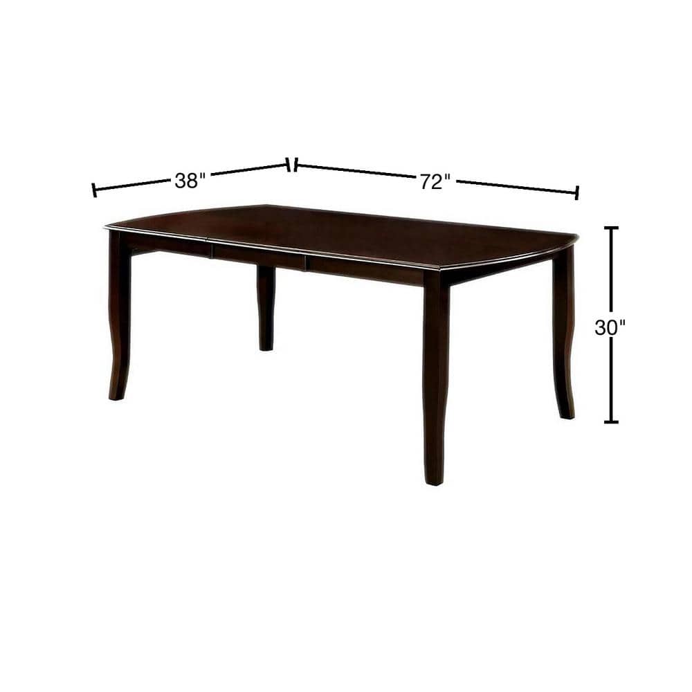 Transitional Dark Cherry Extendable Wood Dining Table, Seats Six