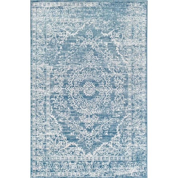 Rugs America Freya Frost Blue 5 ft. x 7 ft. Area Rug