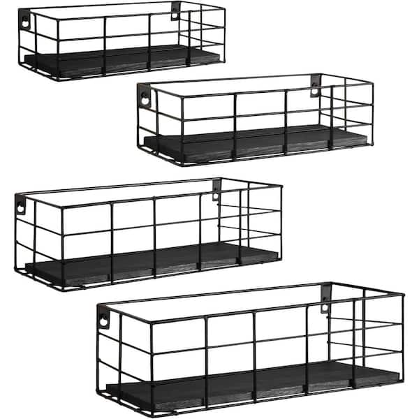 15.75 in. W x 5.7 in. D Black Floating Shelves Decorative Wall Shelf