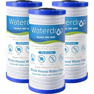 Whole House Water Filter,Replacement for 3M Aqua-Pure Whirlpool WHKF-GD25BB 5 Micron,Well and Tap Water Filter,Pack of 3